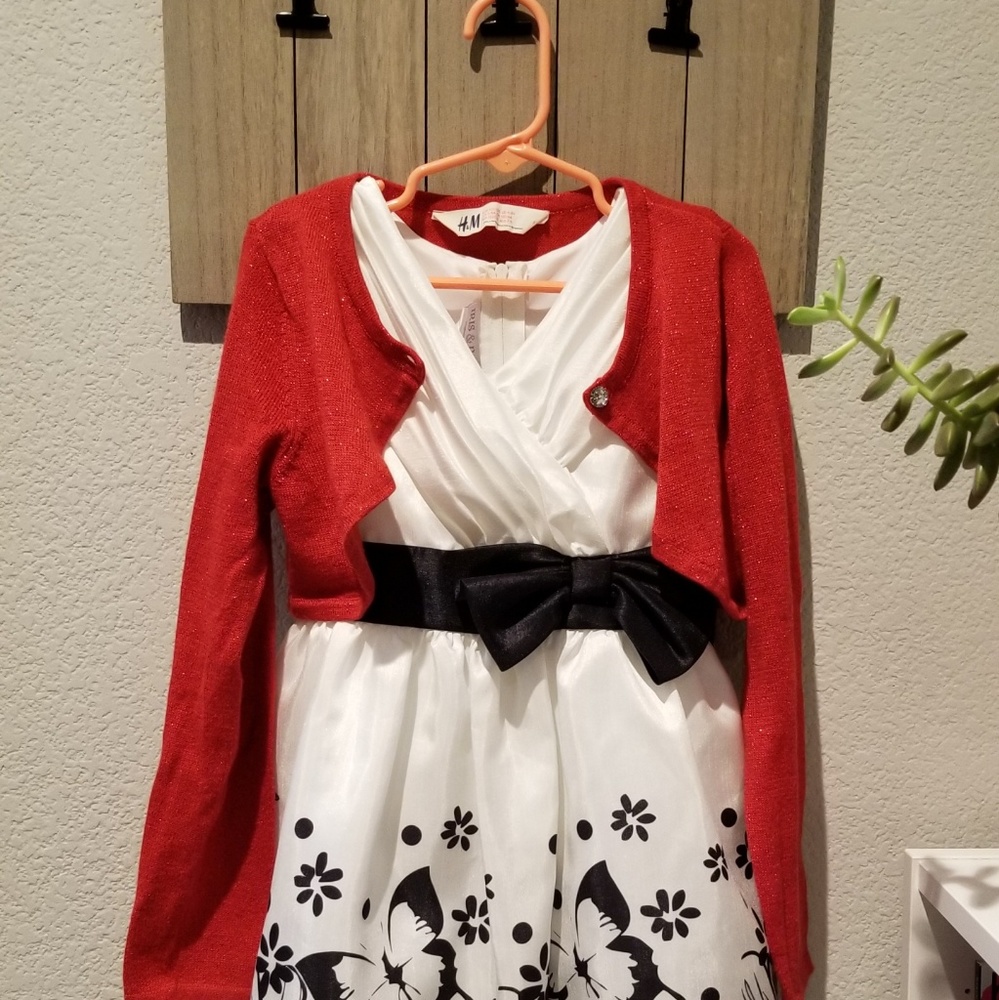 White dress. 5T Toddler girl kinder. with Bolero.